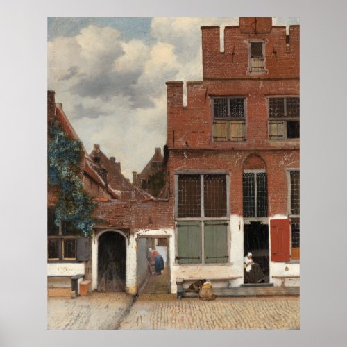 The Little Street by Johannes Vermeer Poster