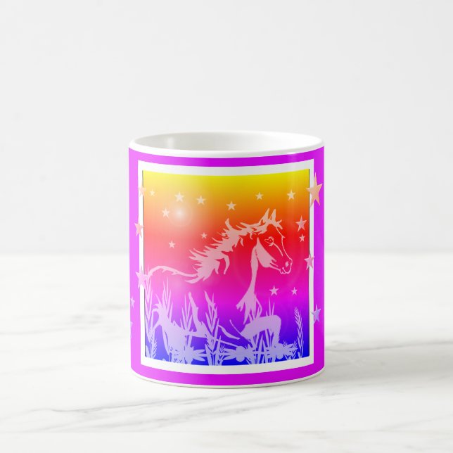 The little sweet pony ,pink coffee mug (Center)