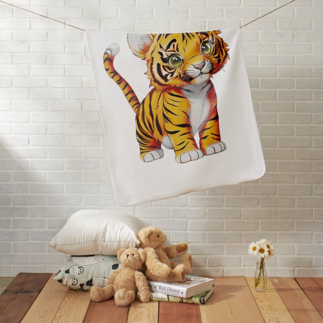 The Little Tiger, Light Baby Blanket (In Situ)