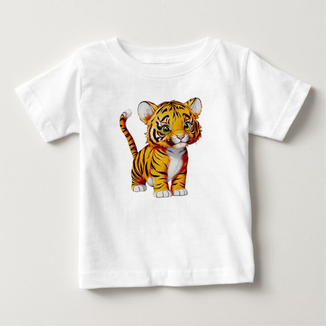The Little Tiger, Light Baby T-Shirt (Front)