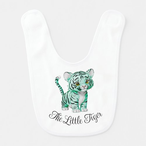 The Little Tiger Light Green Baby Bib