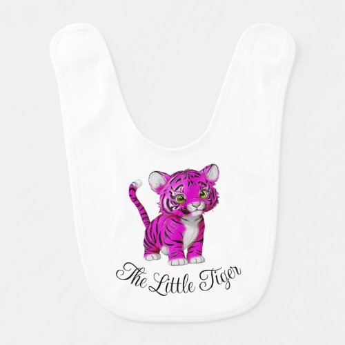 The Little Tiger Pink Baby Bib