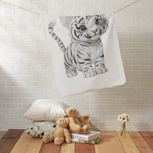 The Little Tiger Red Baby Blanket