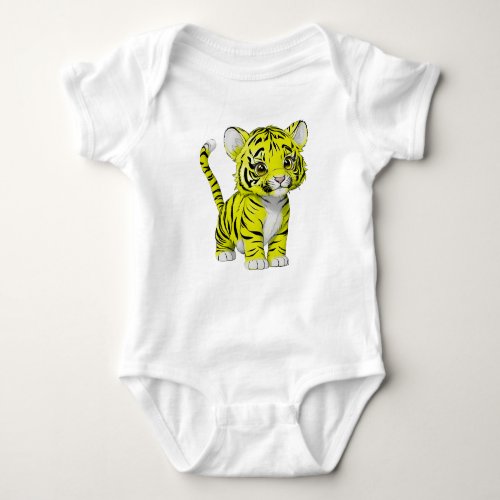 The Little Tiger Yellow Baby Bodysuit