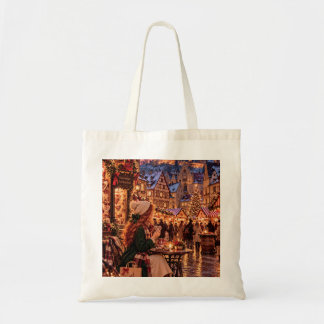 The Little Travel Girl Nuremberg Christmas Canvas Tote Bag