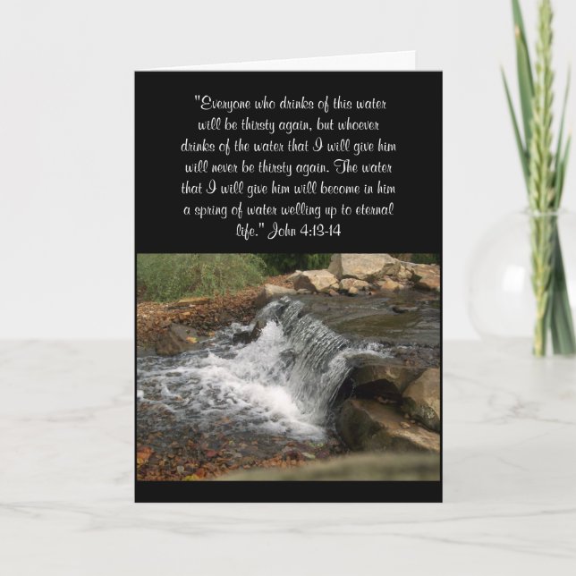 The Little Waterfall (John 4:13-14) Card (Front)
