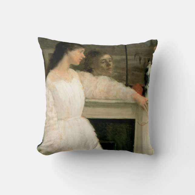The Little White Girl; Symphony in White, No 2 Throw Pillow (Front)