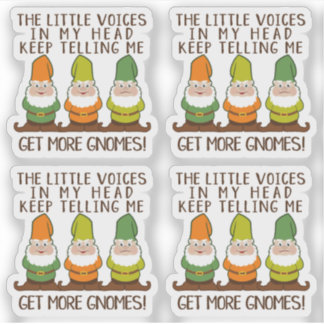 The Littles Voices Get More Gnomes 4 Contour Cut Sticker