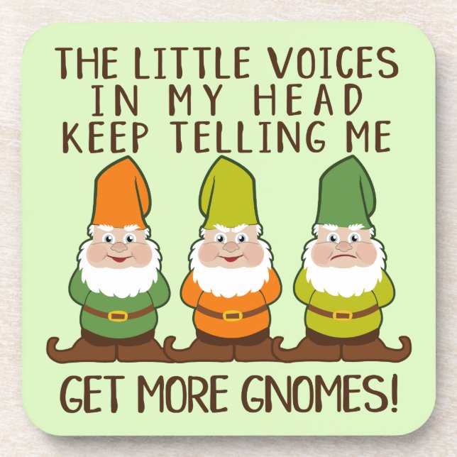 The Littles Voices Get More Gnomes Beverage Coaster (Front)