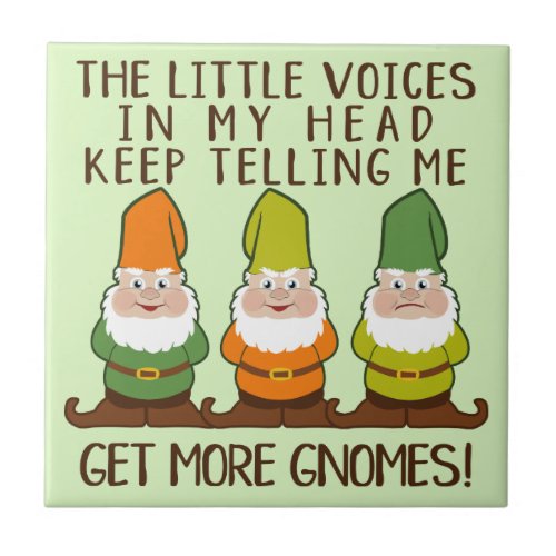 The Littles Voices Get More Gnomes Ceramic Tile