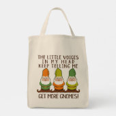 The Littles Voices Get More Gnomes Funny Tote Bag (Back)