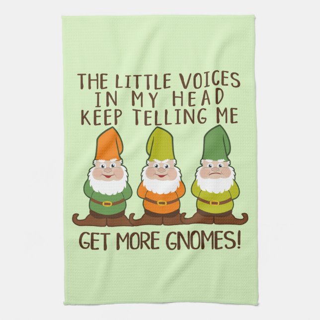 The Littles Voices Get More Gnomes Kitchen Towel (Vertical)
