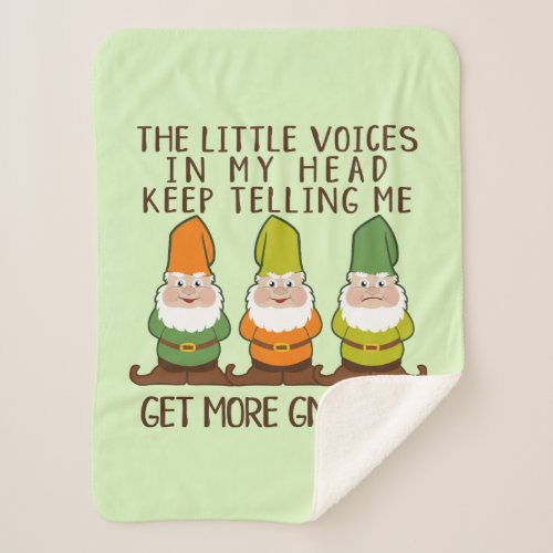 The Littles Voices Get More Gnomes Sherpa Blanket