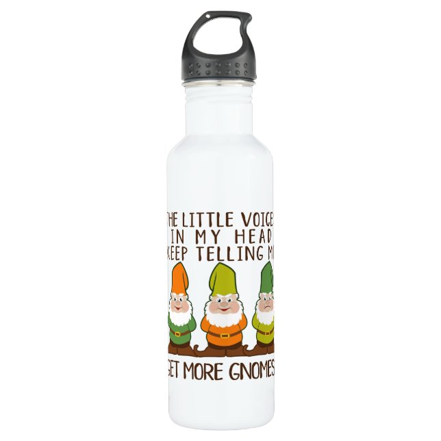 The Littles Voices Get More Gnomes Stainless Steel Water Bottle (Front)