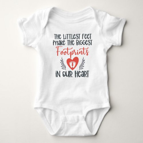 The Littlest Feet Make The Biggest Footprints Baby Bodysuit