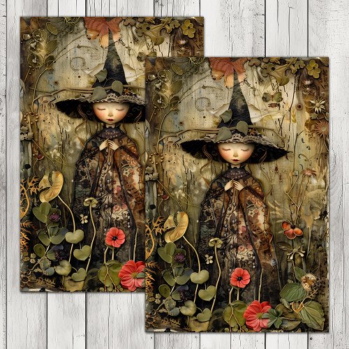 THE LITTLEST FOREST WITCH DECOUPAGE TISSUE PAPER
