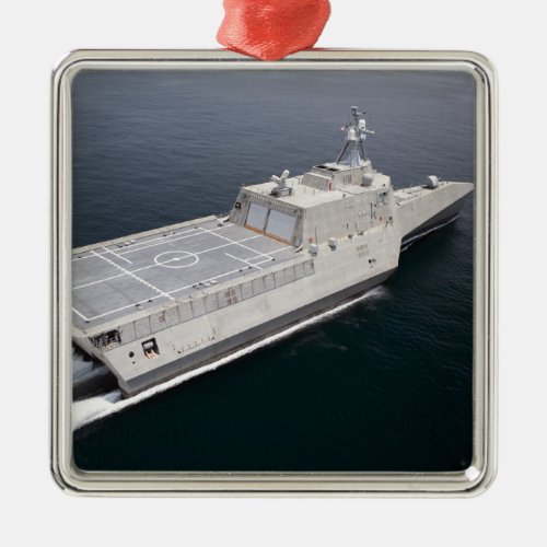 The littoral combat ship Independence 3 Metal Ornament