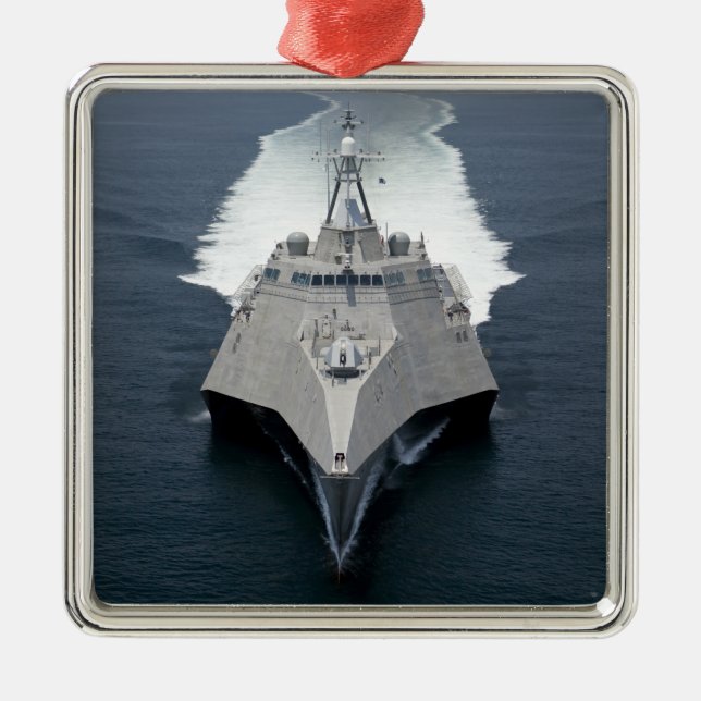 The littoral combat ship Independence Metal Ornament (Front)