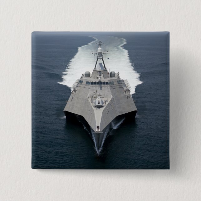 The littoral combat ship Independence Pinback Button (Front)