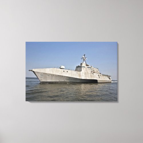 The littoral combat ship Independence underway Canvas Print