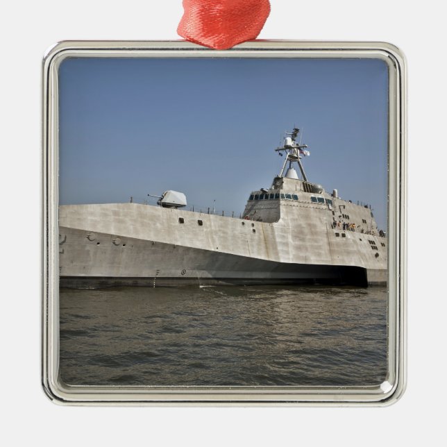 The littoral combat ship Independence underway Metal Ornament (Front)