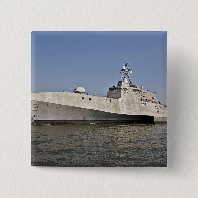 The littoral combat ship Independence underway Pinback Button (Front)