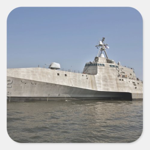 The littoral combat ship Independence underway Square Sticker