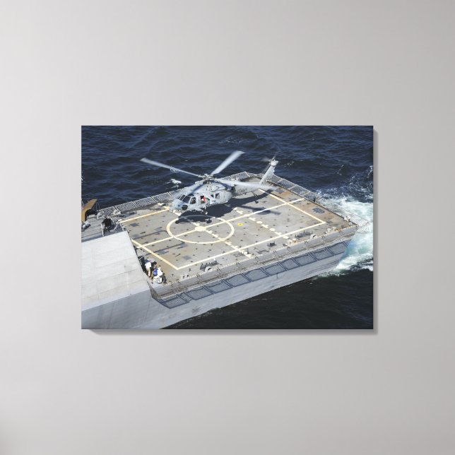 The littoral combat ship USS Freedom Canvas Print (Front)