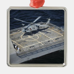 The littoral combat ship USS Freedom Metal Ornament