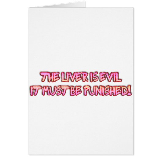 The liver is eil cards (Front)