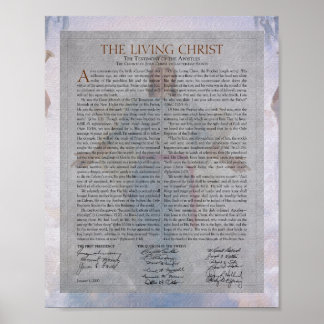 "The Living Christ" Painting Series Document Poster