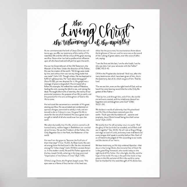 The Living Christ Poster (Front)