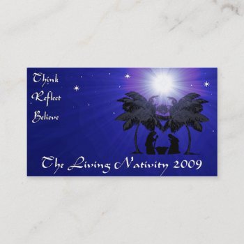 The Living Nativity Business Card by TheCardStore at Zazzle