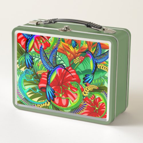 The Lizard and the Hummingbird  Metal Lunch Box