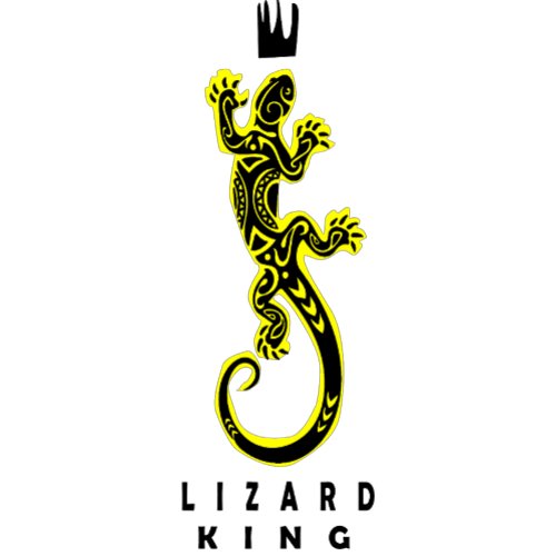 the Lizard King Design on T_Shirt 