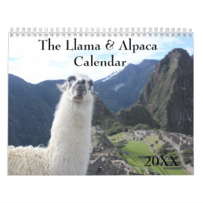 The Llama and Alpaca Any Year custom Calendar