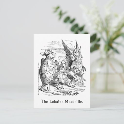 The Lobster Quadrille Alice in Wonderland Art Postcard Zazzle