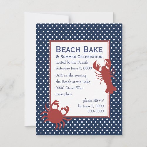 the Lobster &amp; the Crab Custom Invitation