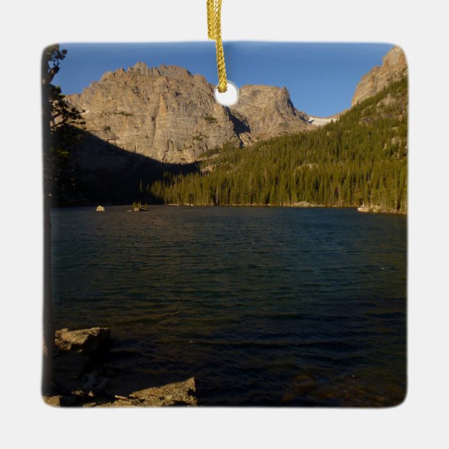 The Loch at Rocky Mountain National Park Ceramic Ornament (Front)