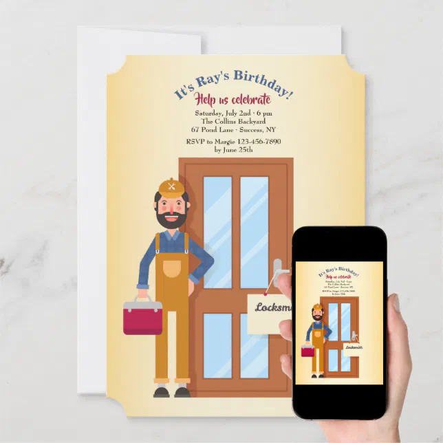 The Locksmith Invitation | Zazzle