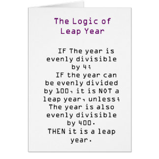 The Logic of Leap Year Cards