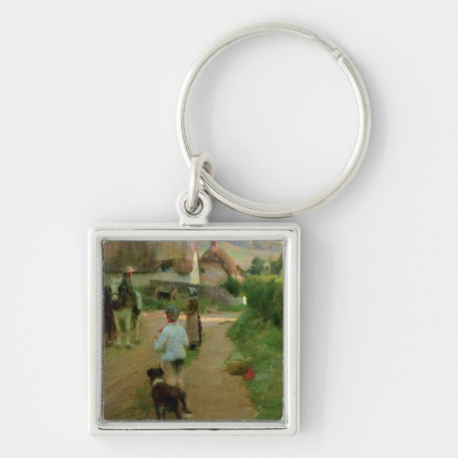 The Loiterers, 1888 (oil on canvas) Keychain (Front)