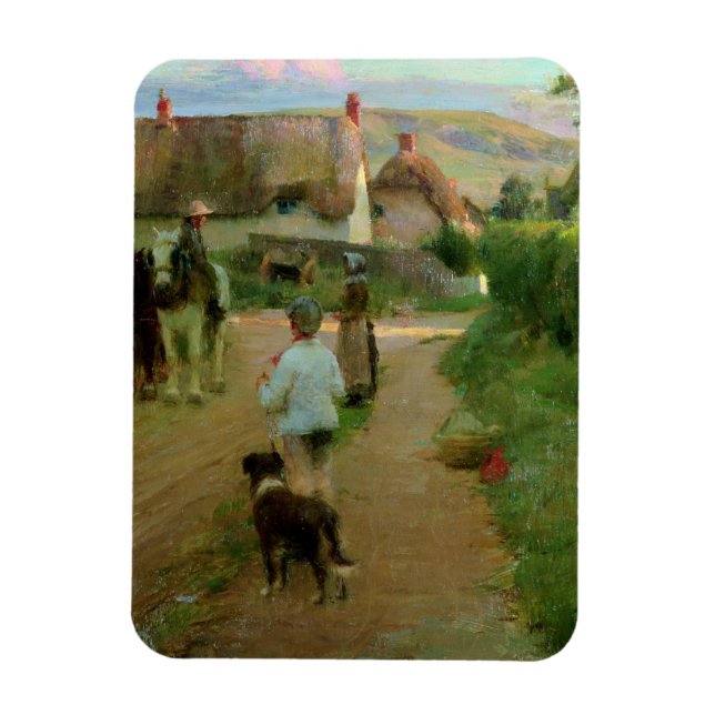 The Loiterers, 1888 (oil on canvas) Magnet (Vertical)