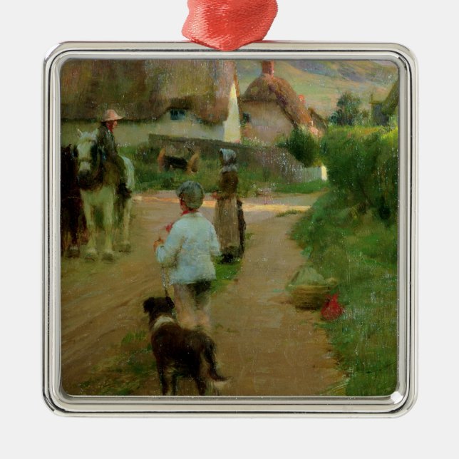 The Loiterers, 1888 (oil on canvas) Metal Ornament (Front)