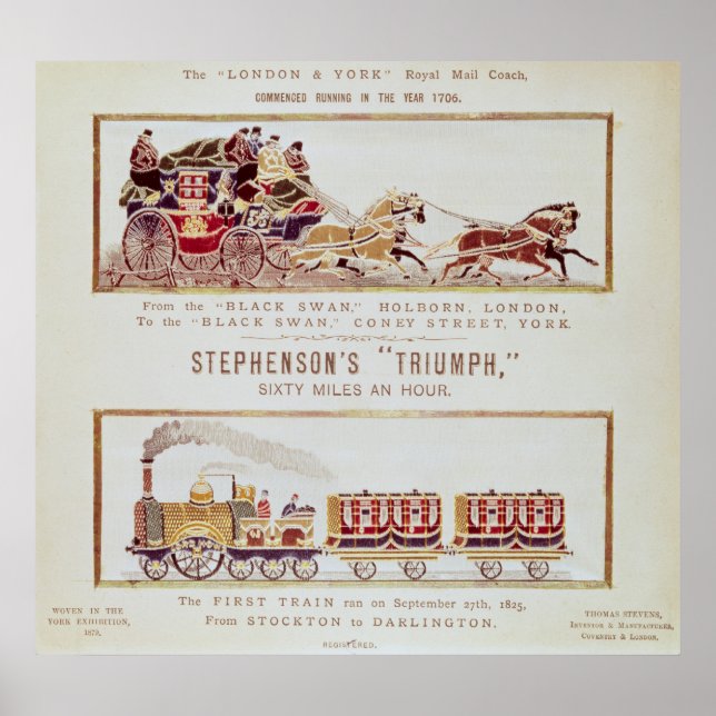 The 'London and York' Royal Mail Coach Poster (Front)