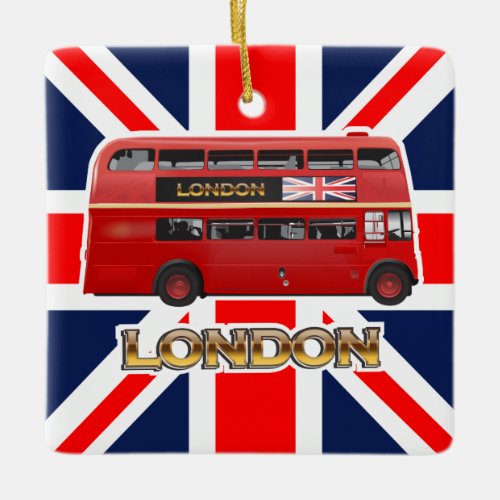 The London Bus Ceramic Ornament