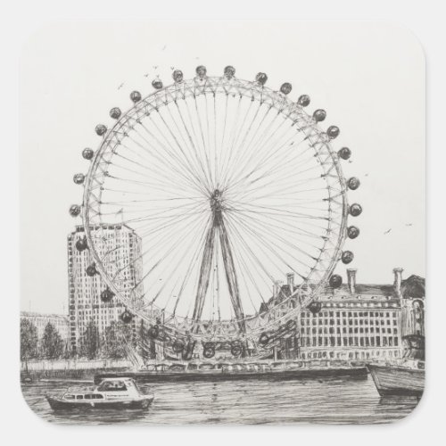 The London Eye 30102006 Square Sticker