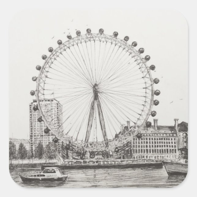 The London Eye 30/10/2006 Square Sticker (Front)
