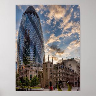 The London Gherkins Poster