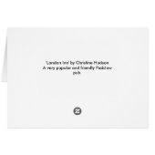 'The London Inn' Card (Back Horizontal)